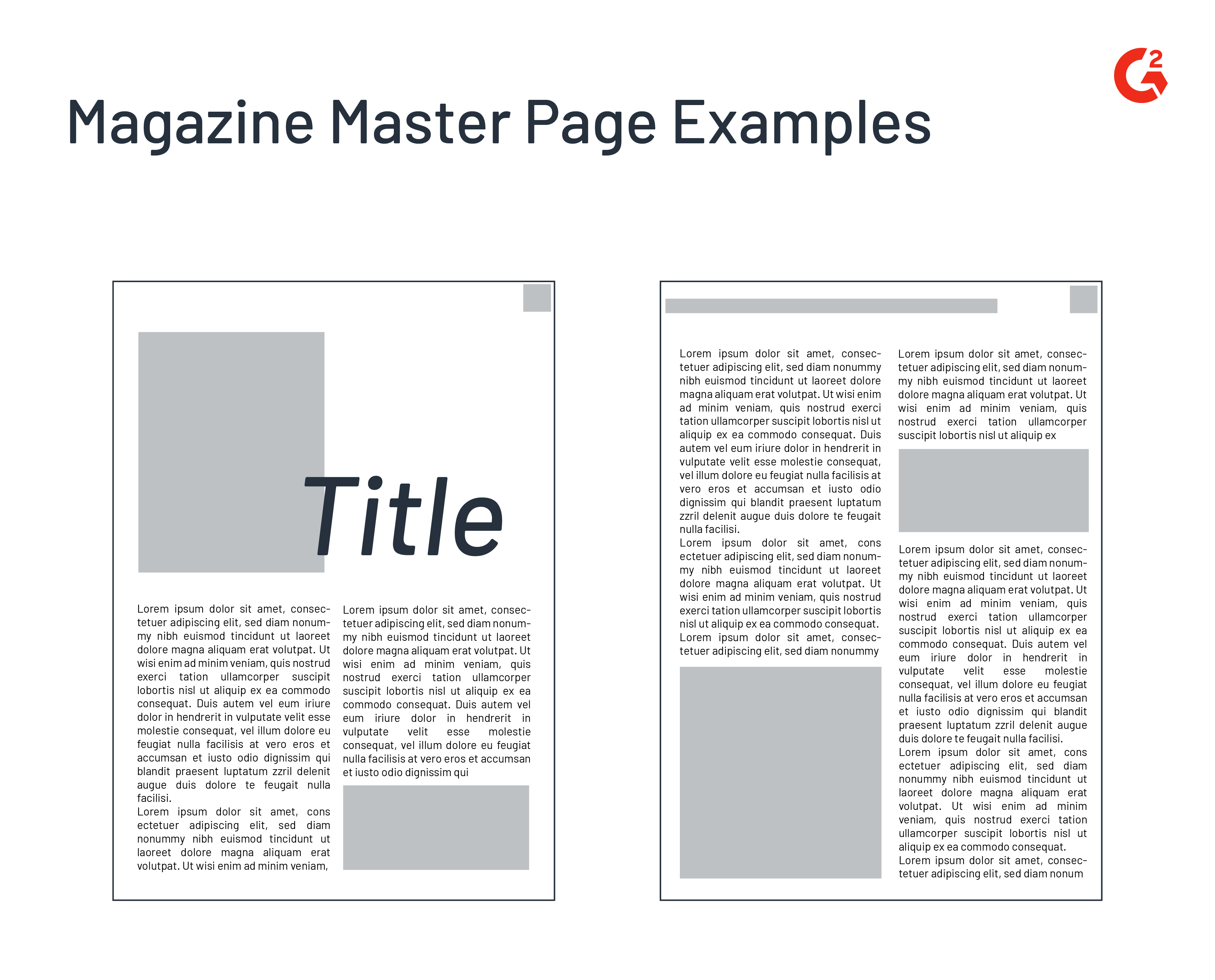 Magazine Master Page Example 